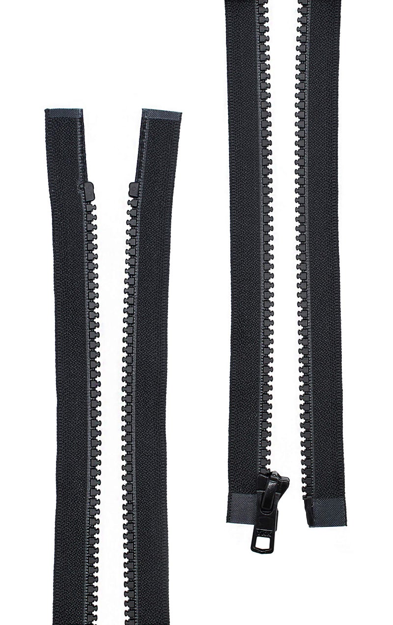 YKK Ski & Sport Vislon Zipper, Molded Plastic Separating -Medium Weight (Select Color) (Black, Length 24 inches) Made in USA - Image 5